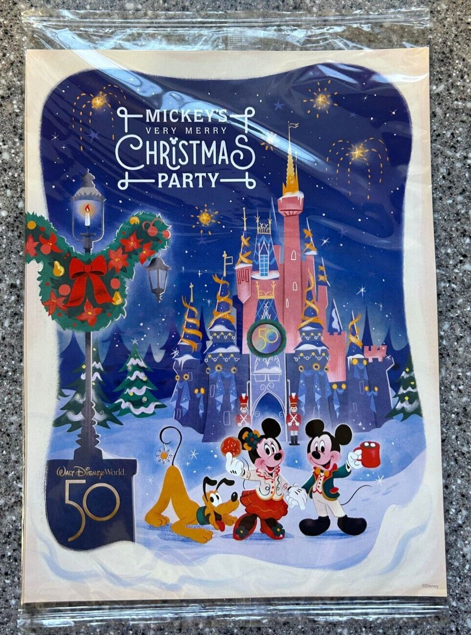 Disney Mickey’s Very Merry Christmas Party 50th Anniversary 9x12 Poster Print