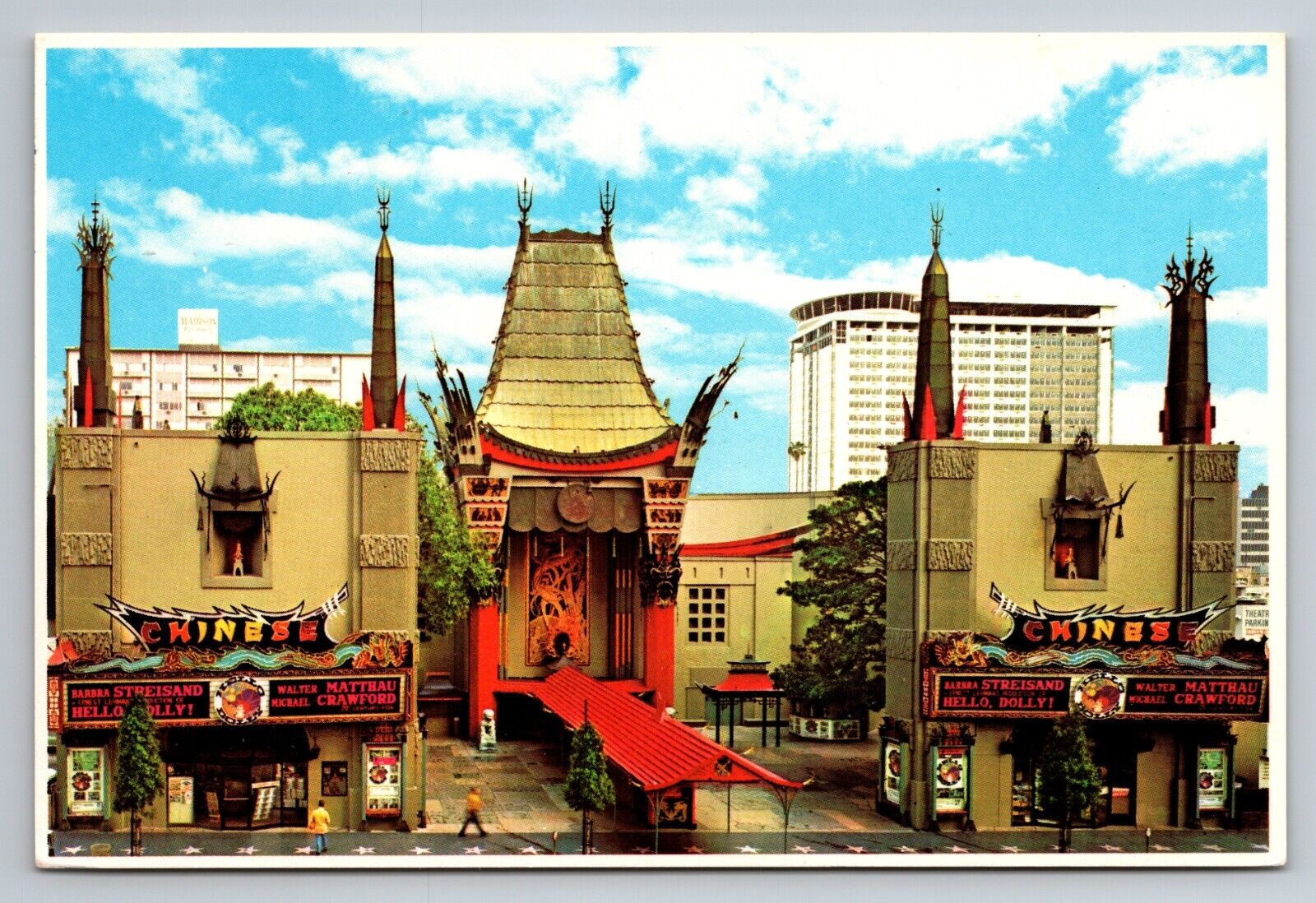 The World Famous Chinese Theatre Hollywood Vintage Posted 1985 California