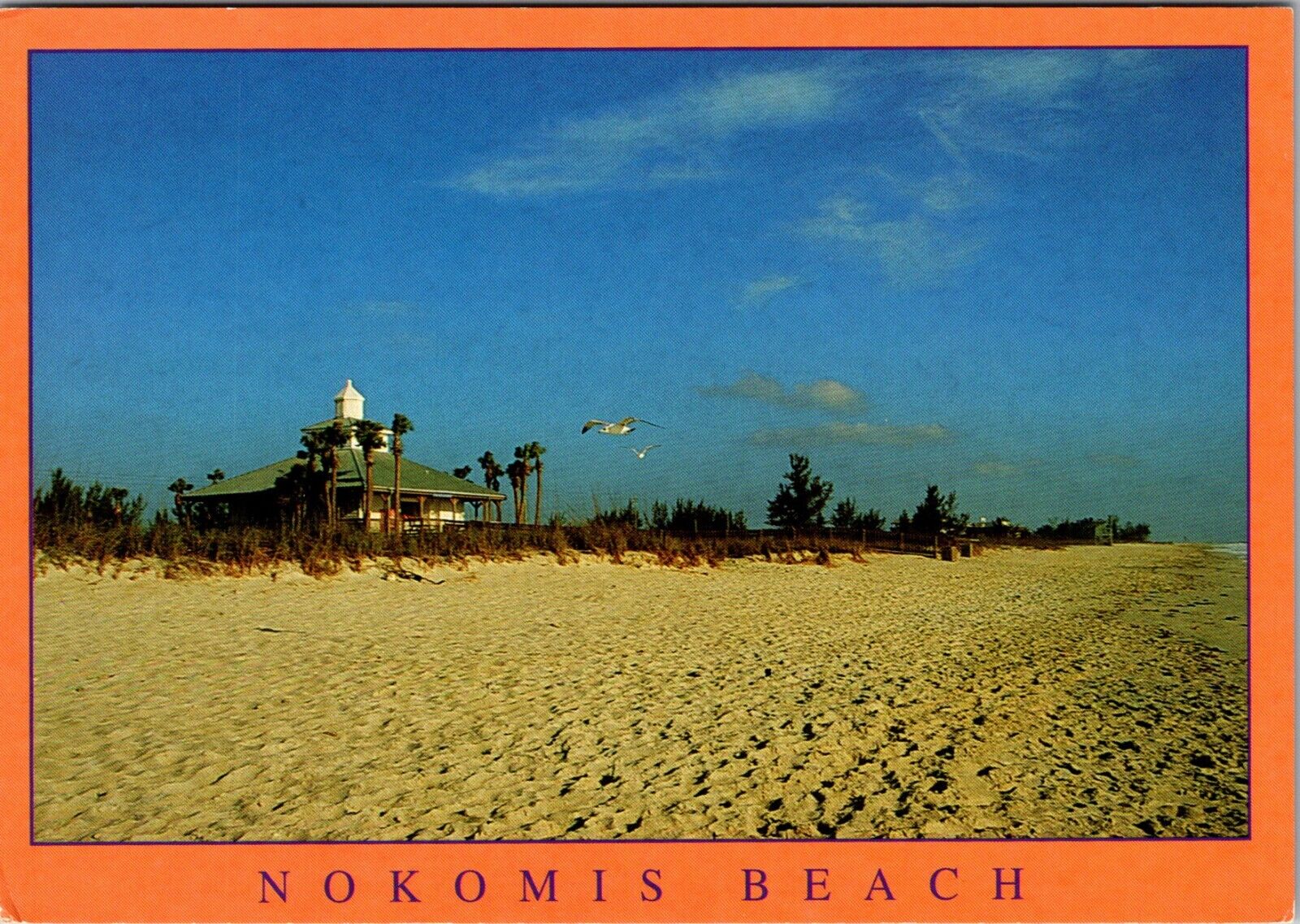 View of Nokomis Beach Florida on Casey Key Postcard G947