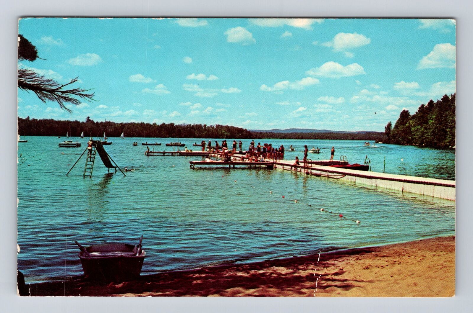 Oakland ME-Maine, Camp Somerset, Antique, Vintage Souvenir Postcard
