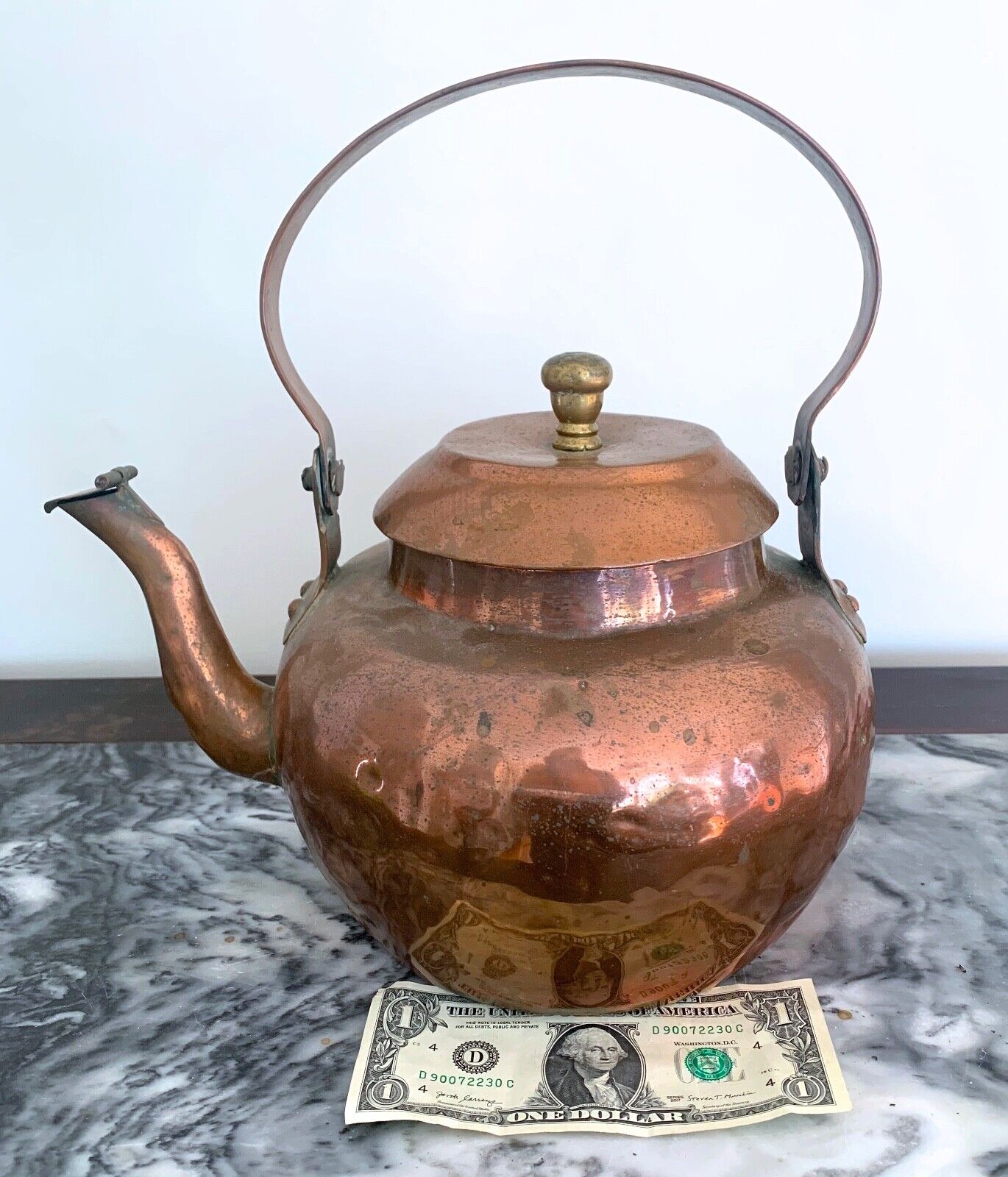 Antique French Dovetailed Copper Kettle