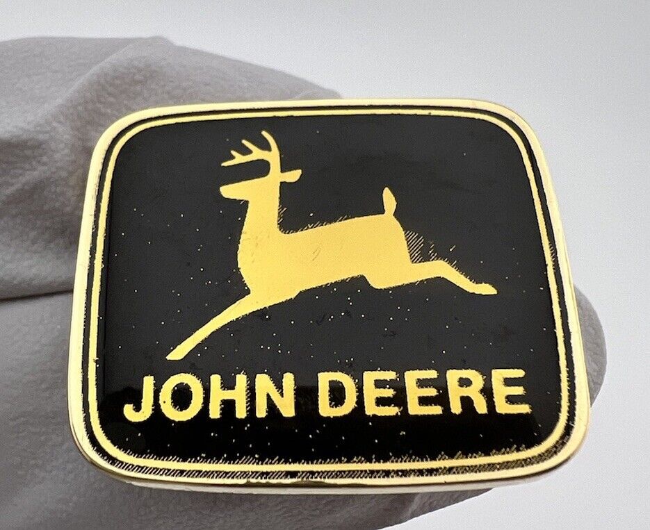 Vintage John Deere Gold Tone Enamel Brooch Pin. CLASP DOESN’T CLOSE