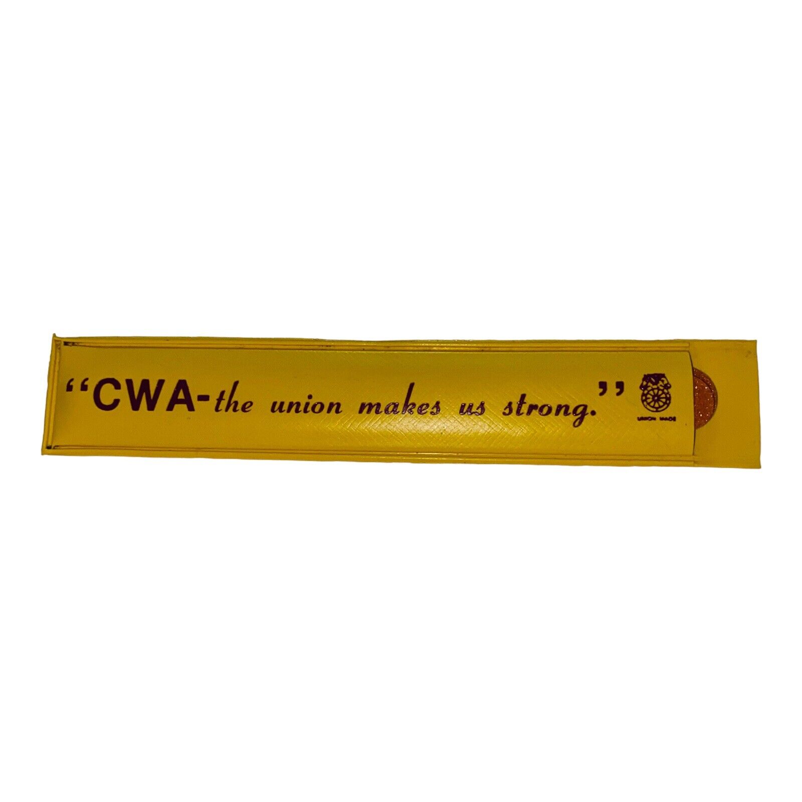 Vintage Advertising CWA Nail File Cover Communication Workers Of America A150