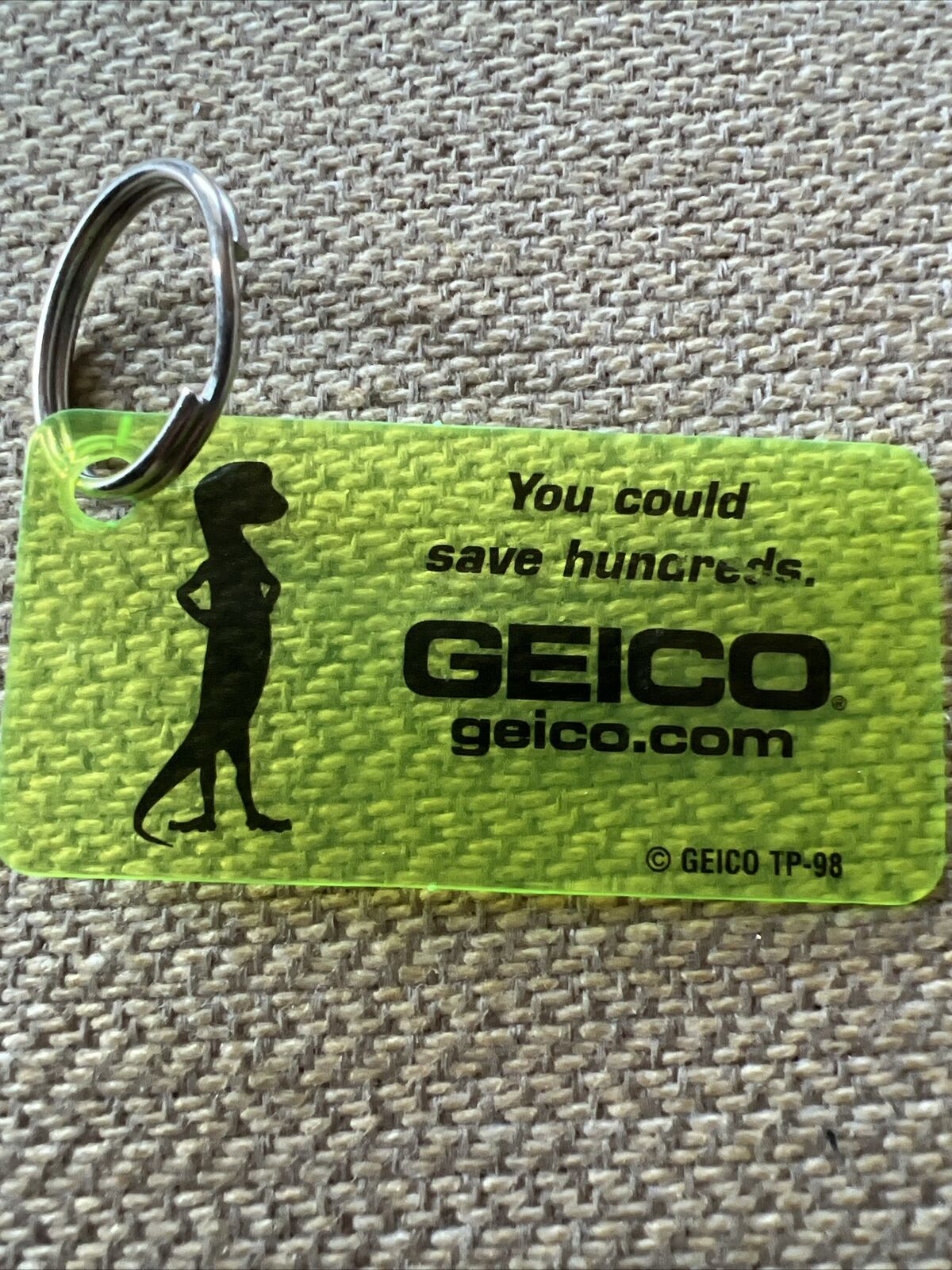 Vintage Keychain  Geico With Their Slogan Old Rare