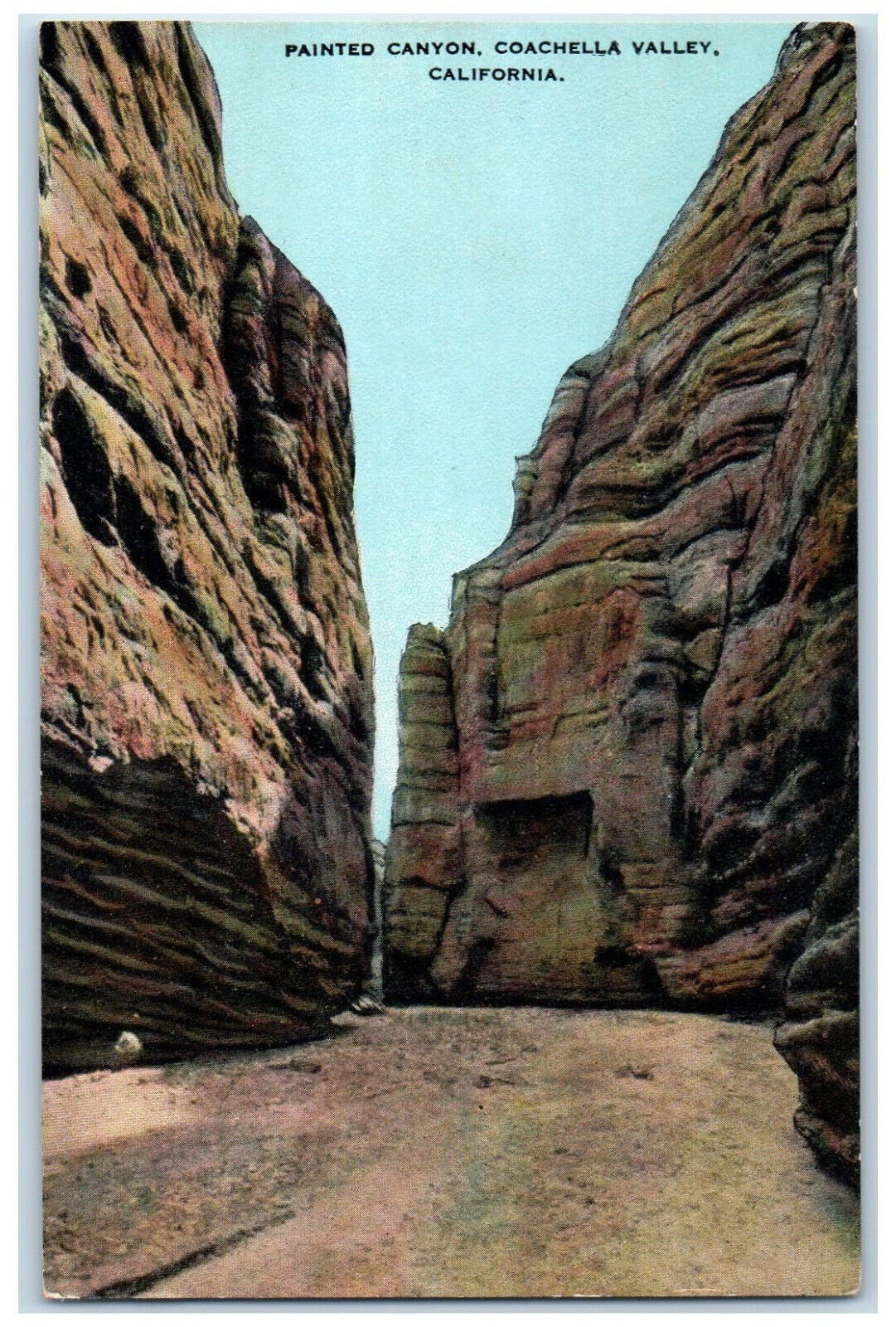 View Of Painted Canyon Mountain Coachella Valley California CA Vintage Postcard