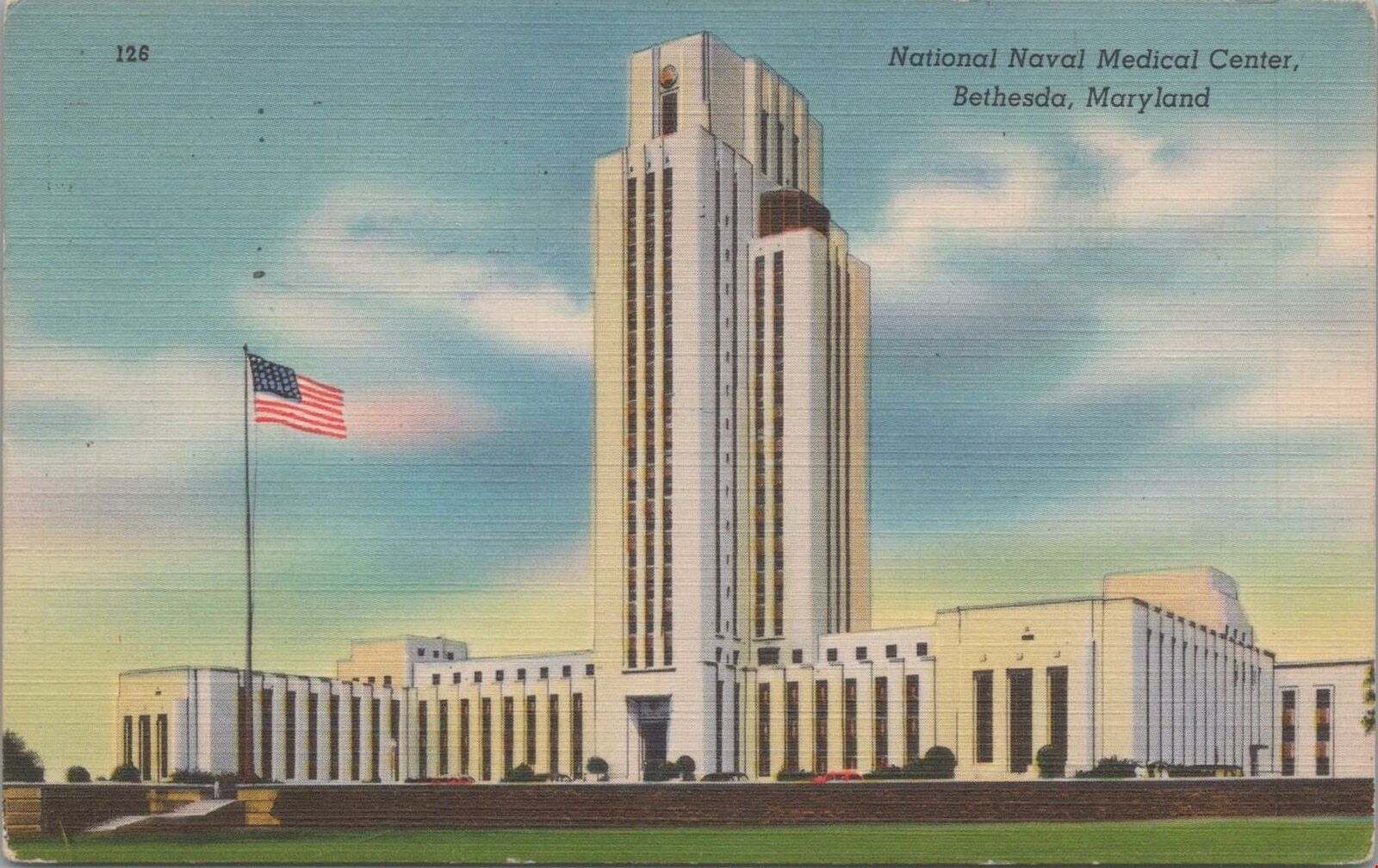 Postcard National Naval Medical Center Bethesda Maryland MD 