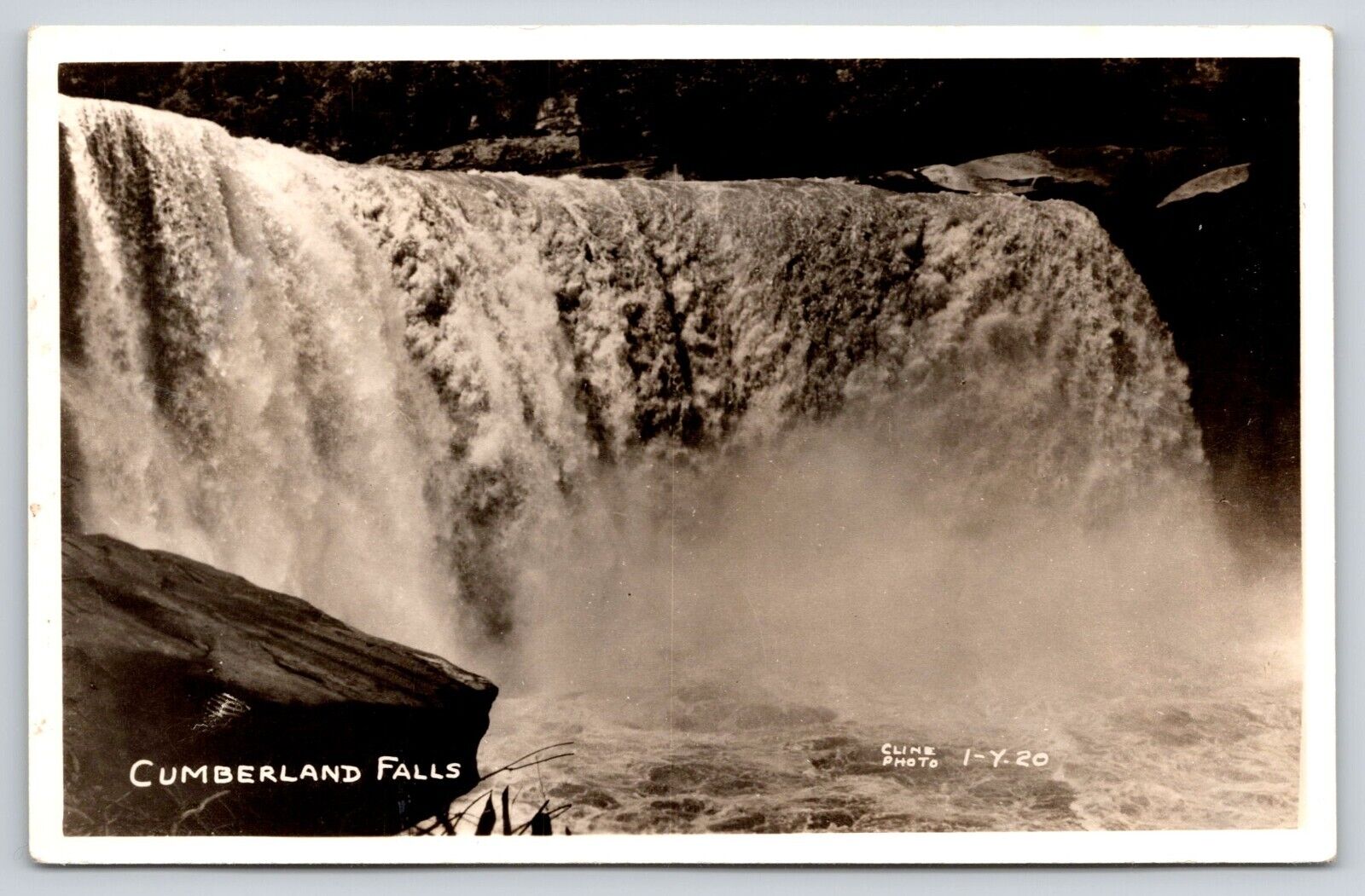 RPPC Cumberland Falls Niagra of the South Kentucky KY Cline Real Photo Postcard