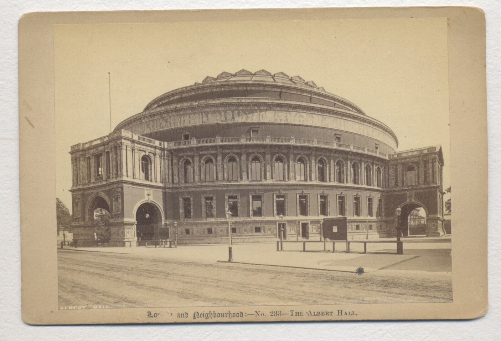 1880's-1890's ALBERT HALL BUILDING LONDON ENGLAND CABINET PHOTO 