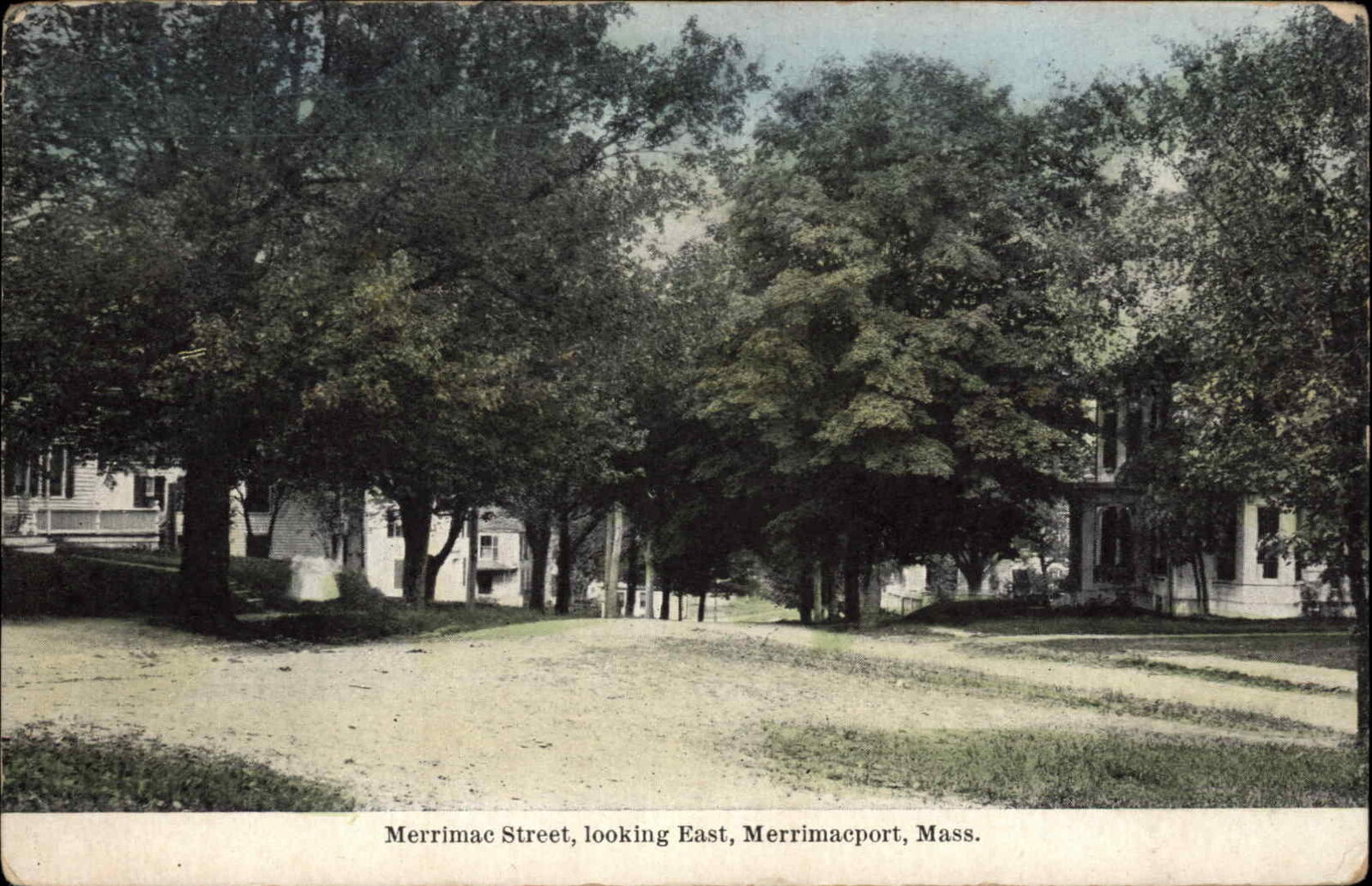 Merrimacport MA Merrimac Street Looking East c1910 Vintage Postcard