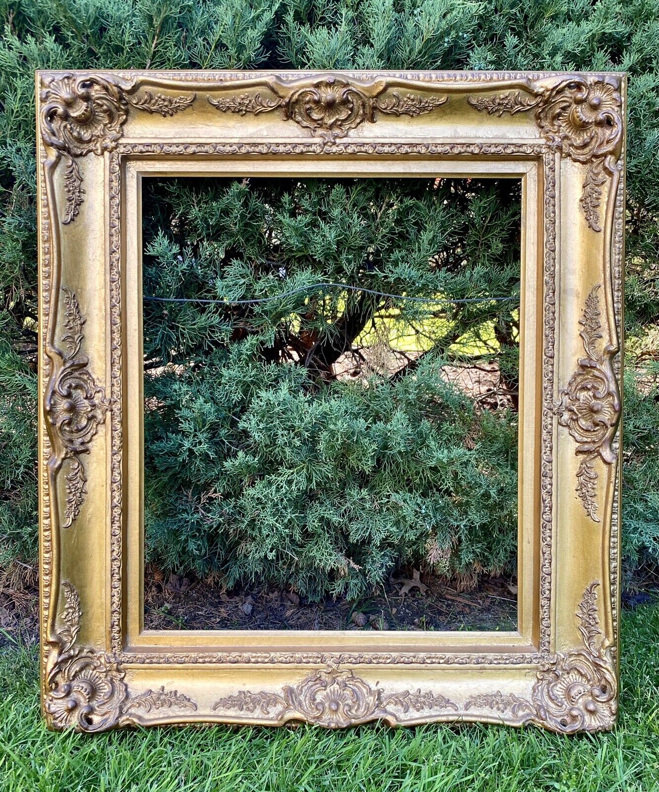 Antique Picture Frame gold wood vintage ornate gilt gesso wall art FITS 20 x 24