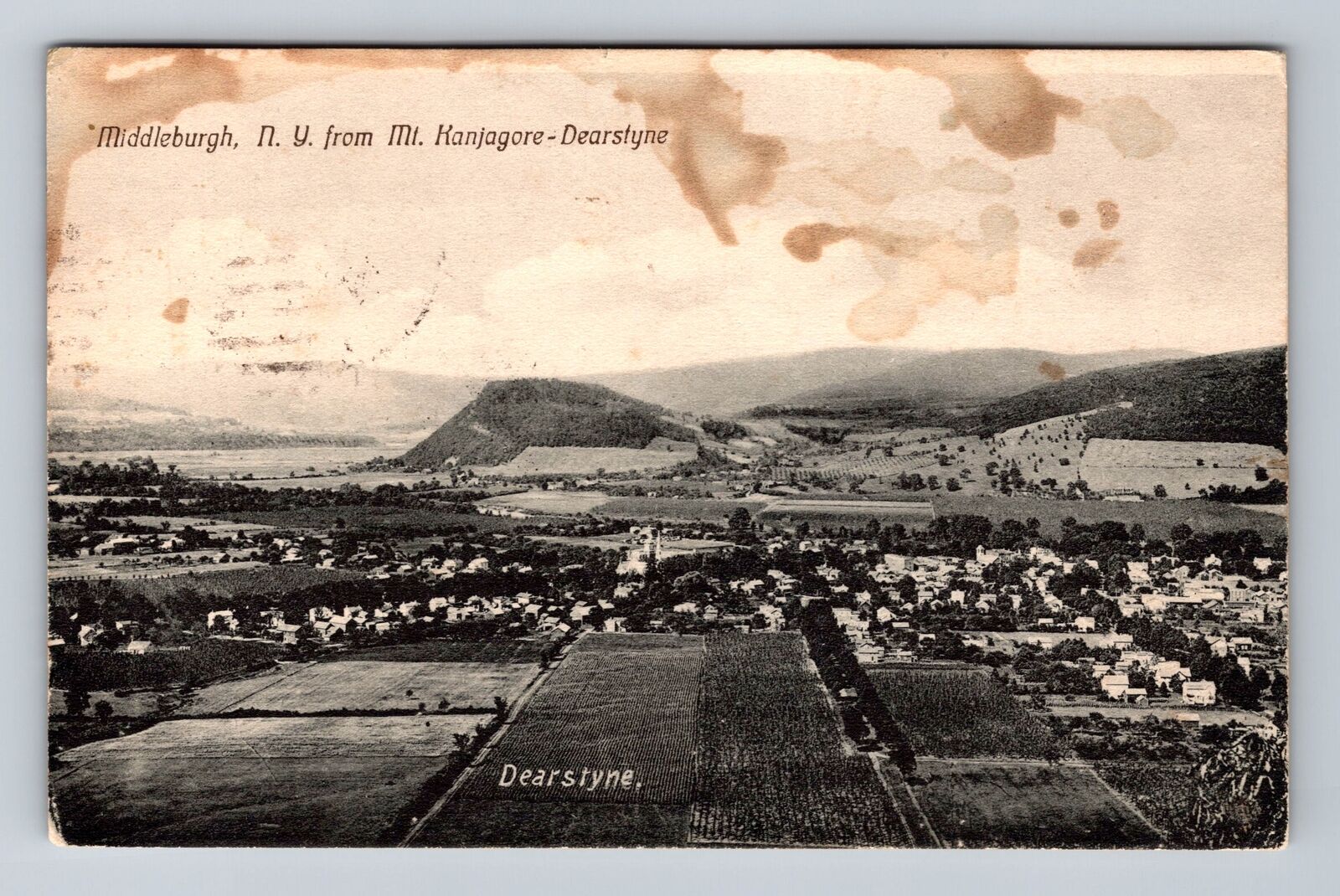 Middleburgh NY-New York, Mt Kanjagore-Dearstyne, Antique Vintage Postcard