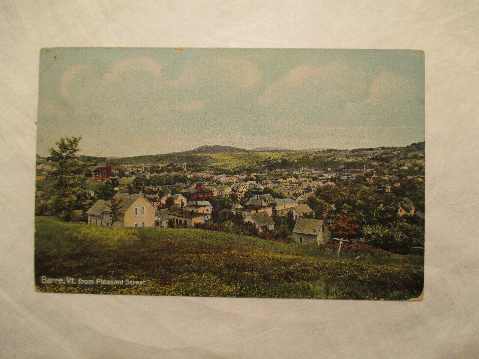 1912 from pleasant street Barre Vermont VT  Postcard 
