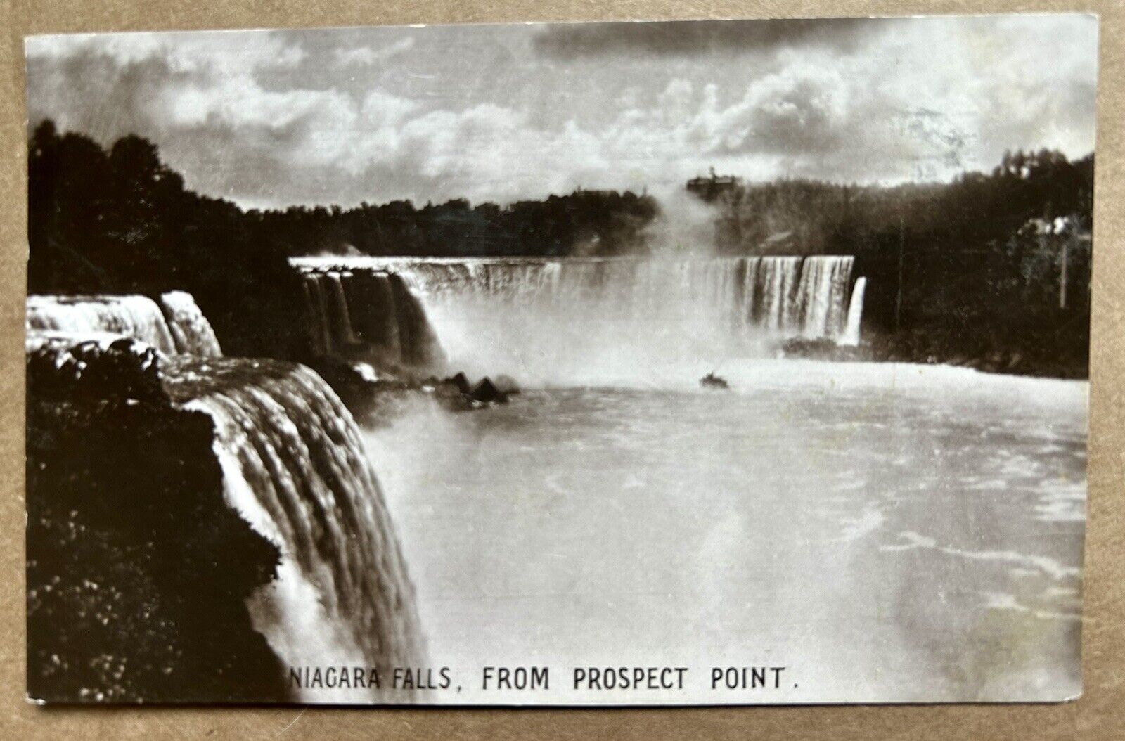 NIAGARA FALLS, FROM PROSPECT POINT. Vintage Postcard RPPC? 1907