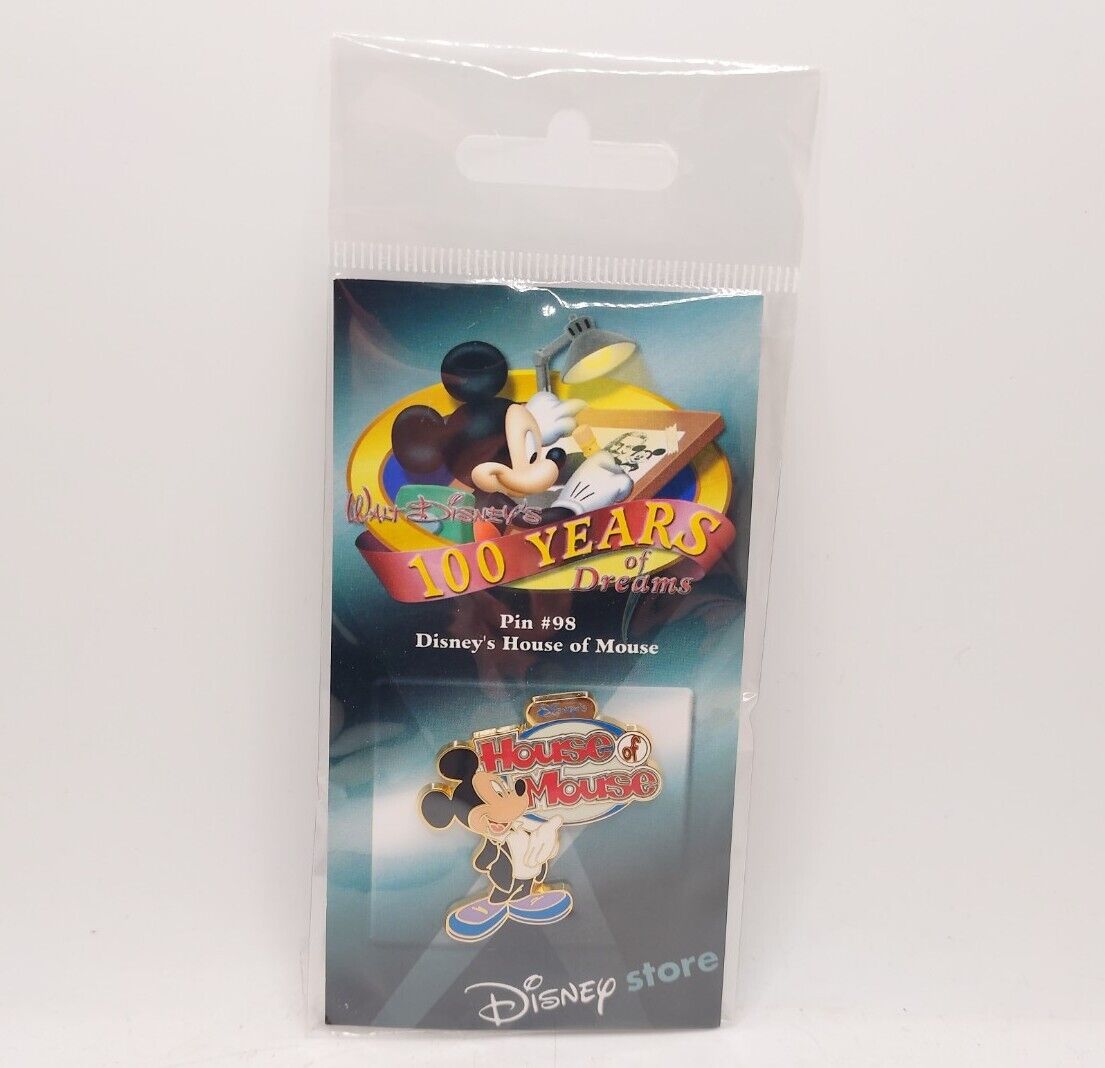 Vtg Disney Store Lapel Pin 100 Years Of Dreams #98 Disney\'s House Of Mouse New