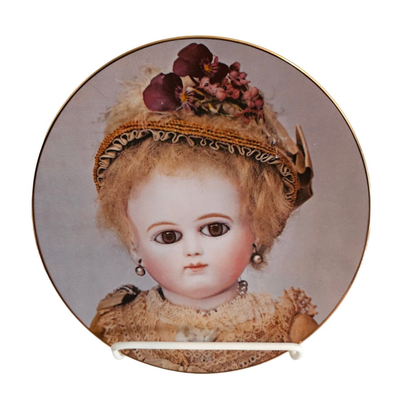 The Doll Collection of Old French Dolls Porcelain Plate Schmitt Numbered Seely