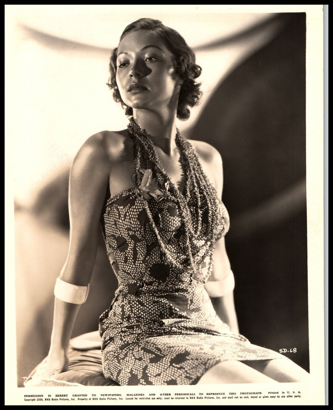Hollywood Beauty STEFFI DUNA STUNNING PORTRAIT ALLURING POSE 1934 Photo 657