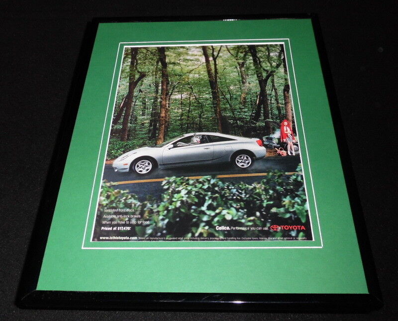 2001 Toyota Celica Framed 11x14 ORIGINAL Advertisement Red Riding Hood