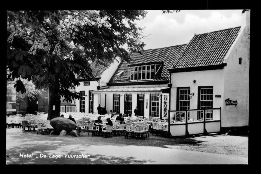 Vintage RPPC Postcard Real Photo Hotel De Lage Vuursche Netherlands