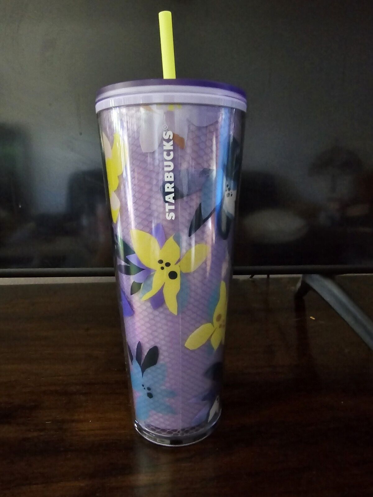 Starbucks 2023 Purple Lavender Floral Love Venti Tumbler 24oz Cup
