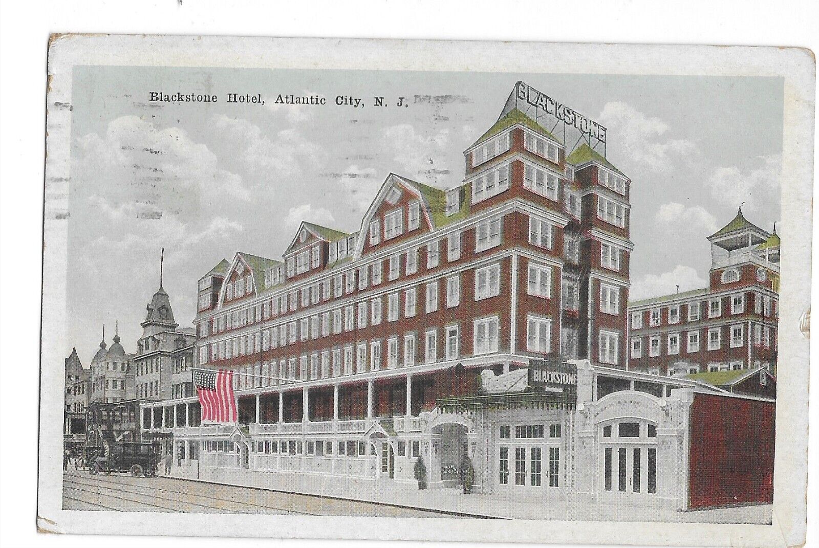 Atlantic City NJ-New Jersey, Blackstone Hotel, Advertisement, Vintage Postcard