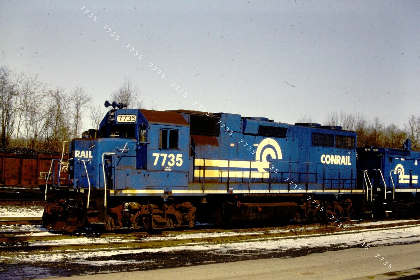 Original (CR) Slide: Conrail 7735 - Abrams, PA 1993