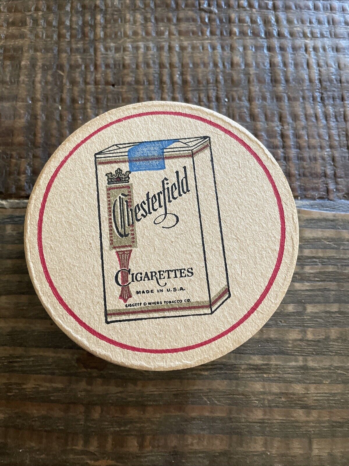 Vintage Lot of 12 Chesterfield Cigarette Coasters Tobacciana
