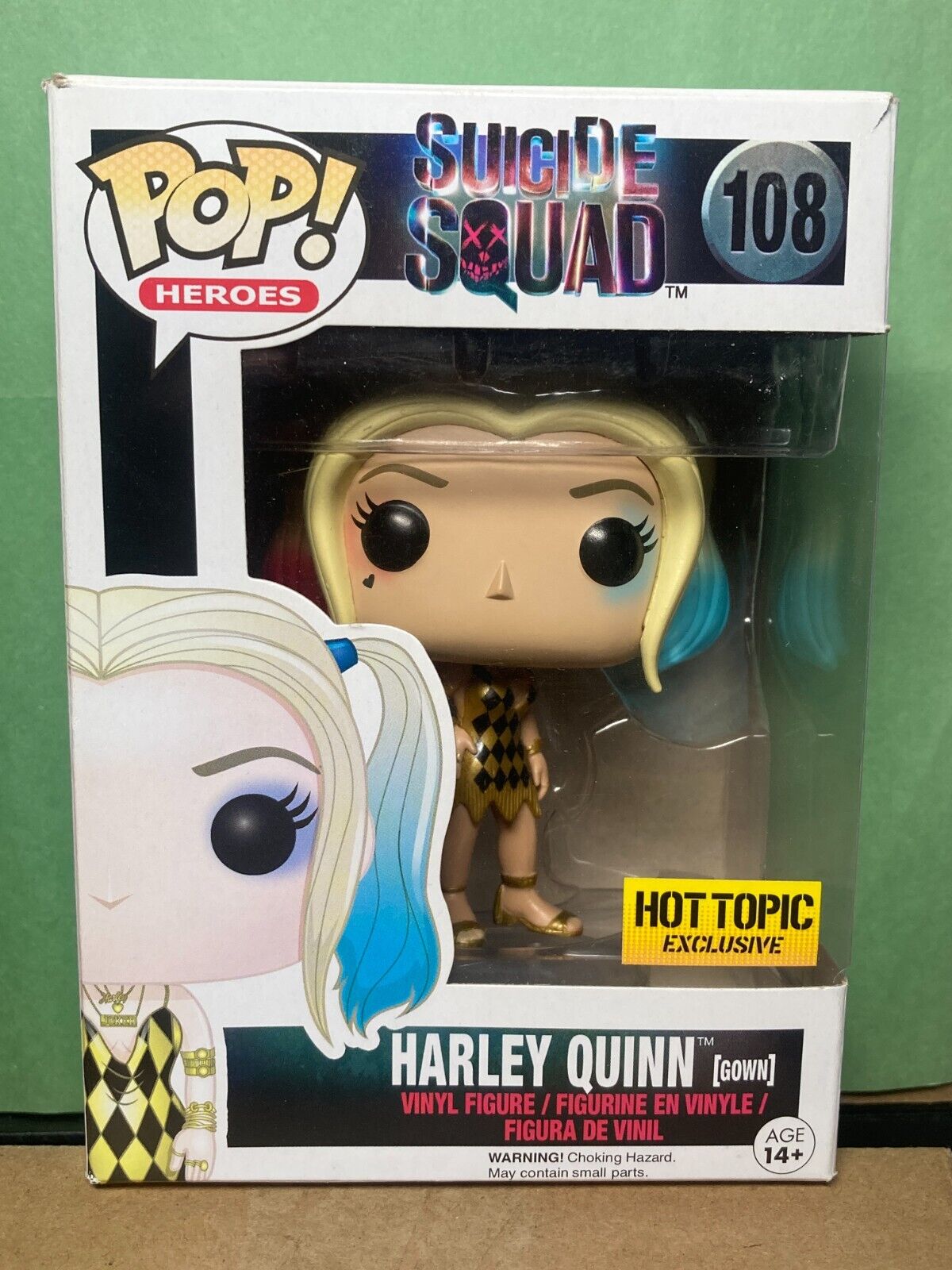 Funko POP Suicide Squad 108 Hot Topic Exclusive Harley Quinn Gown