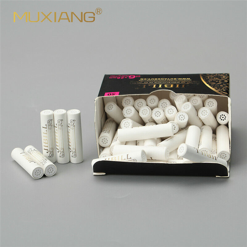 50pcs for 6mm Cigarette Smoking Tobacco Pipe Filter Activated Carbon Smokin tool