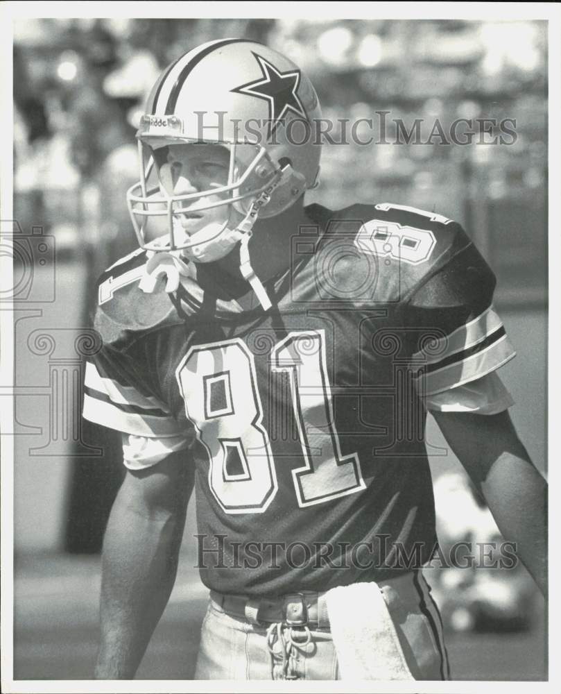 1989 Press Photo Dallas Cowboys football player, wide receiver Scott Ankrom