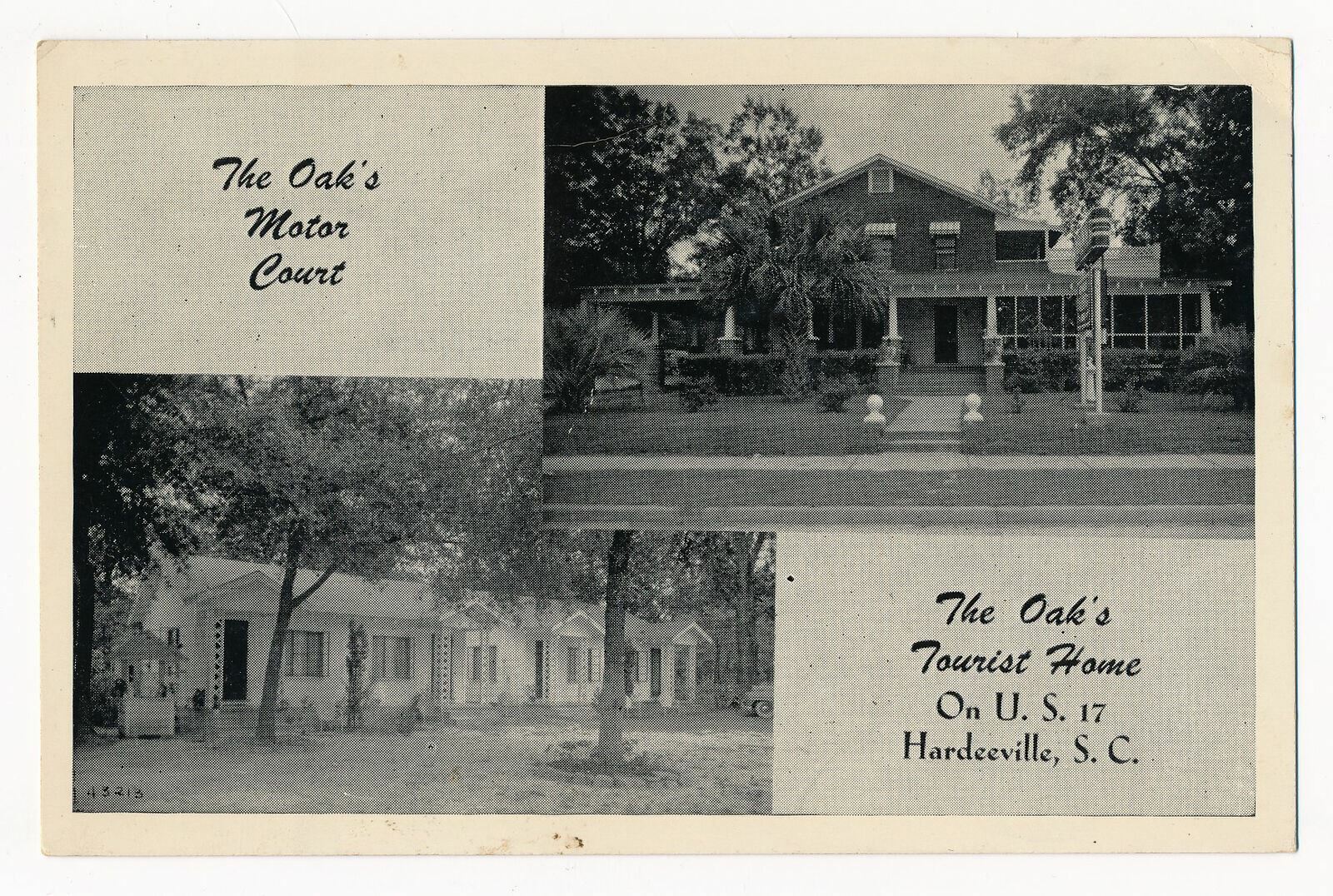 The Oak\'s Tourist Home, Hardeeville, South Carolina 1950\'s