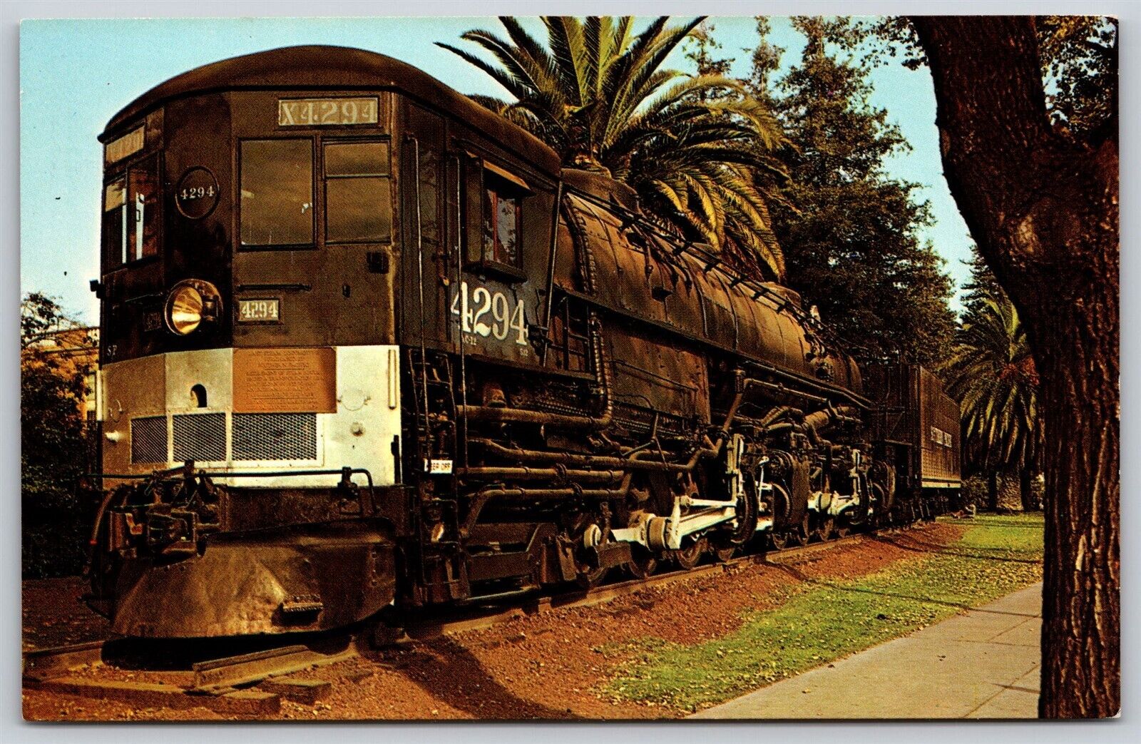 Postcard Last Steam Locomotive Southern Pacific Sacramento CA B125