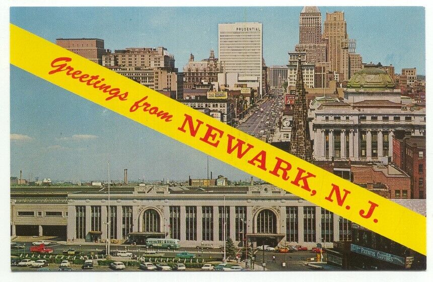 Greetings From Newark NJ Vintage Postcard New Jersey