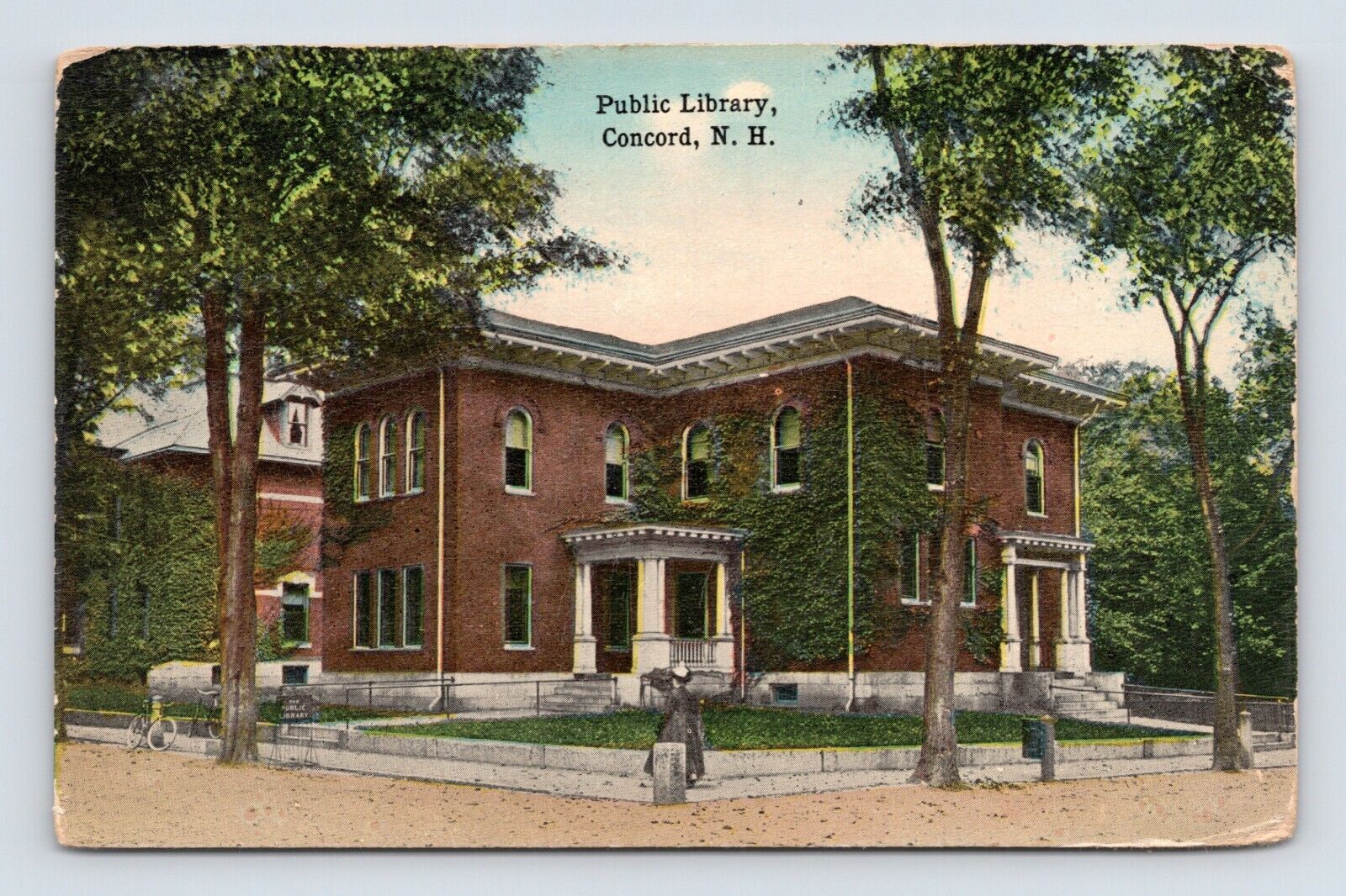 Public Library Building Concord New Hampshire NH UNP DB Postcard I17