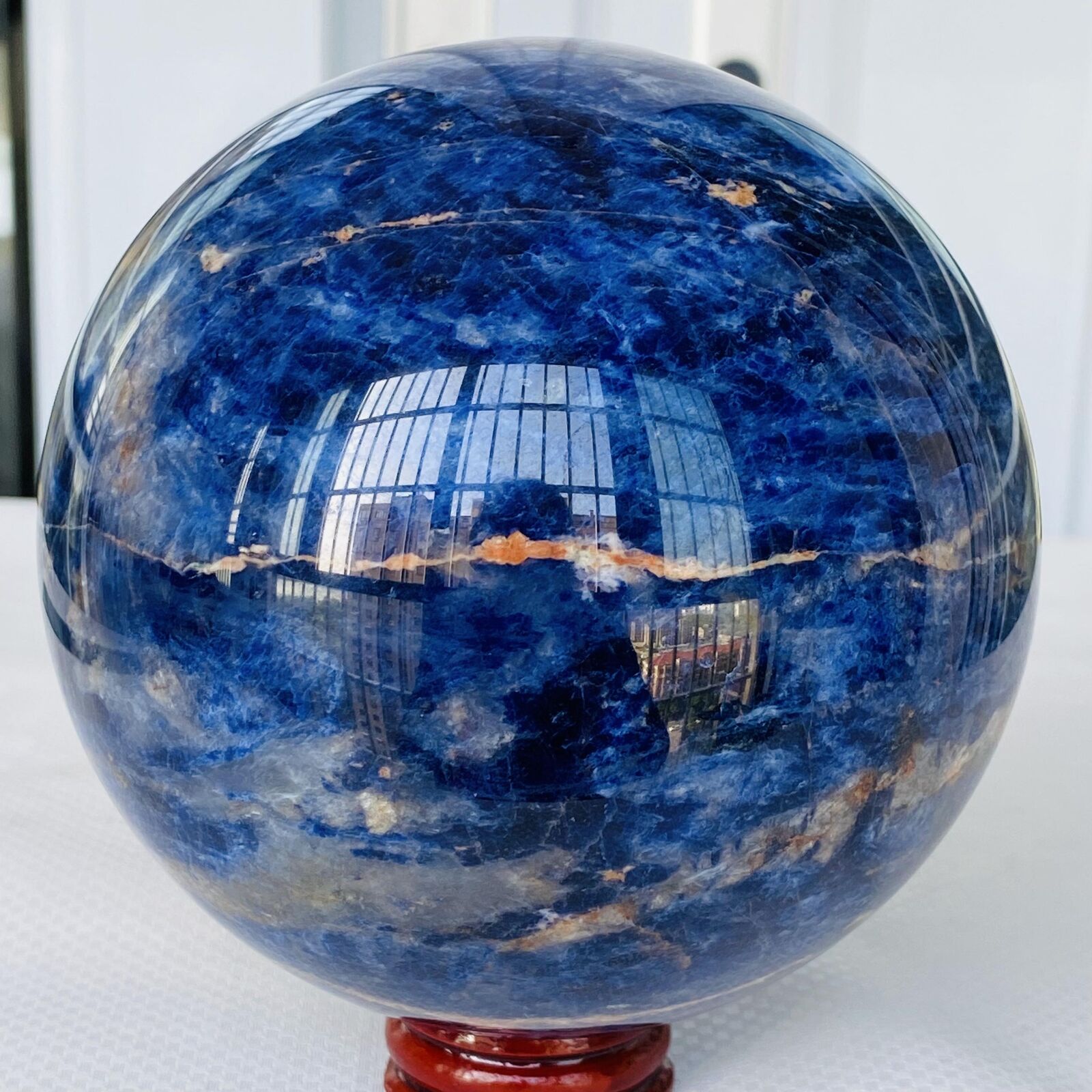 Blue Sodalite Ball Sphere Healing Crystal Natural Gemstone Quartz Stone 1820G