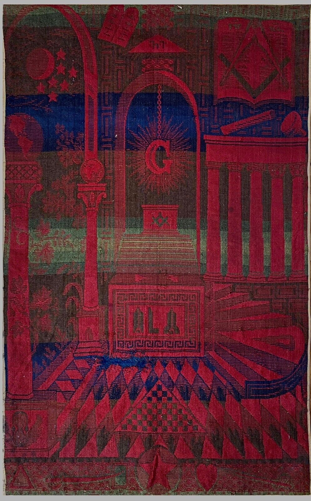 Masonic tapestry from late 19th Century