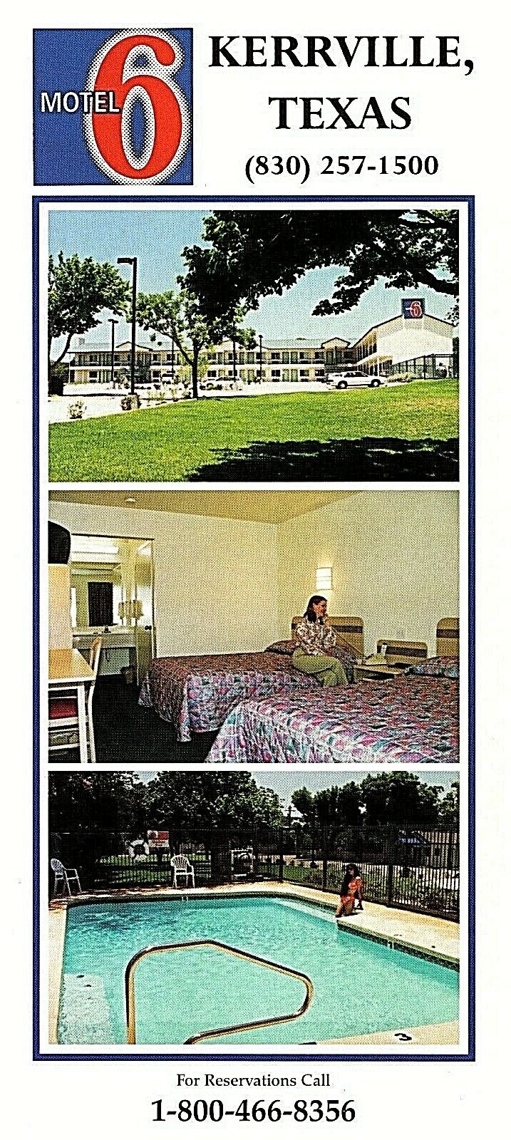 Kerrville, Texas Motel 6, Sidney Baker 43 Room Hotel ~ Kerr County Postcard TX