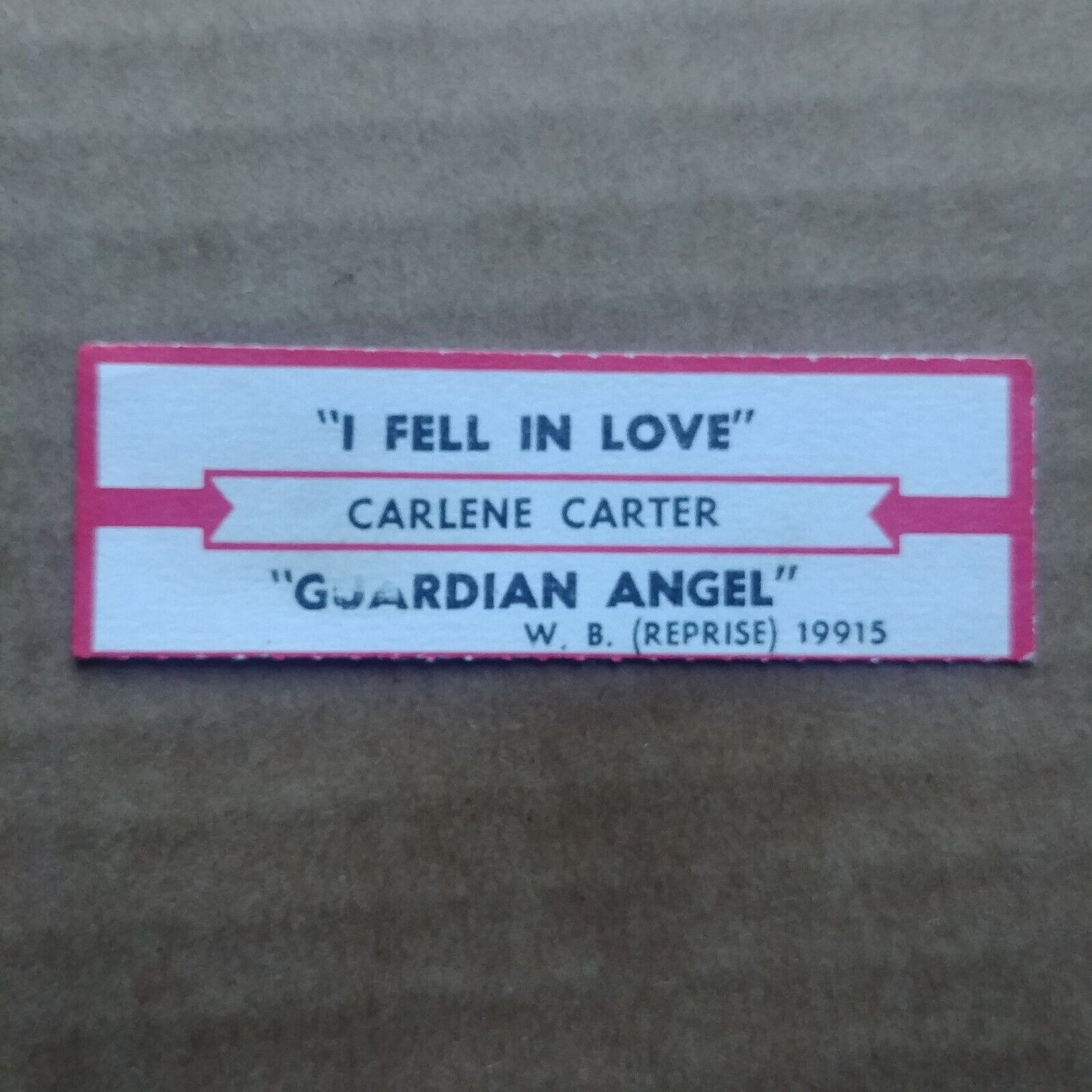CARLENE CARTER I Fell In Love JUKEBOX STRIP Record 45 rpm 7\