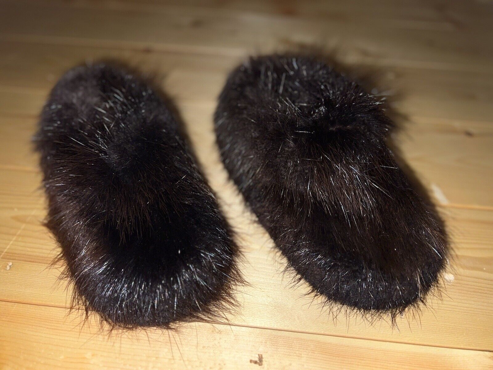 Beaver Fur Moccasins/ Slippers. Purchased In Alaska. Size 5-6