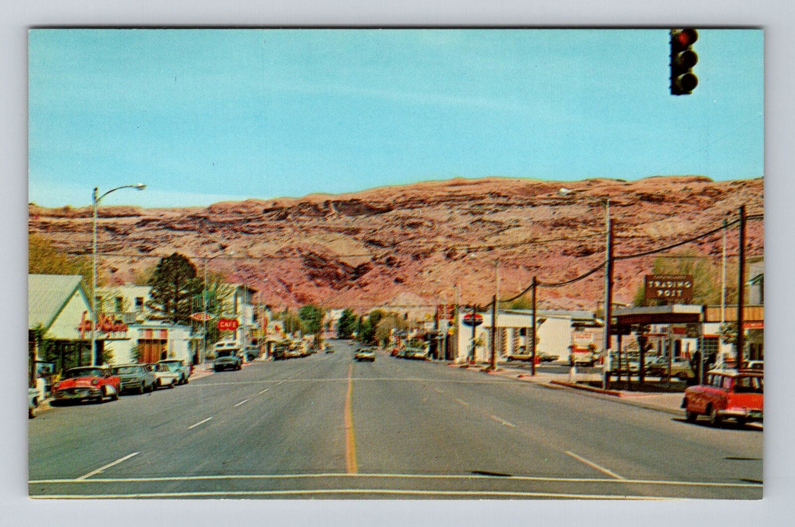 Moab UT-Utah, Scenic View Of Road Area, Antique, Vintage Souvenir Postcard