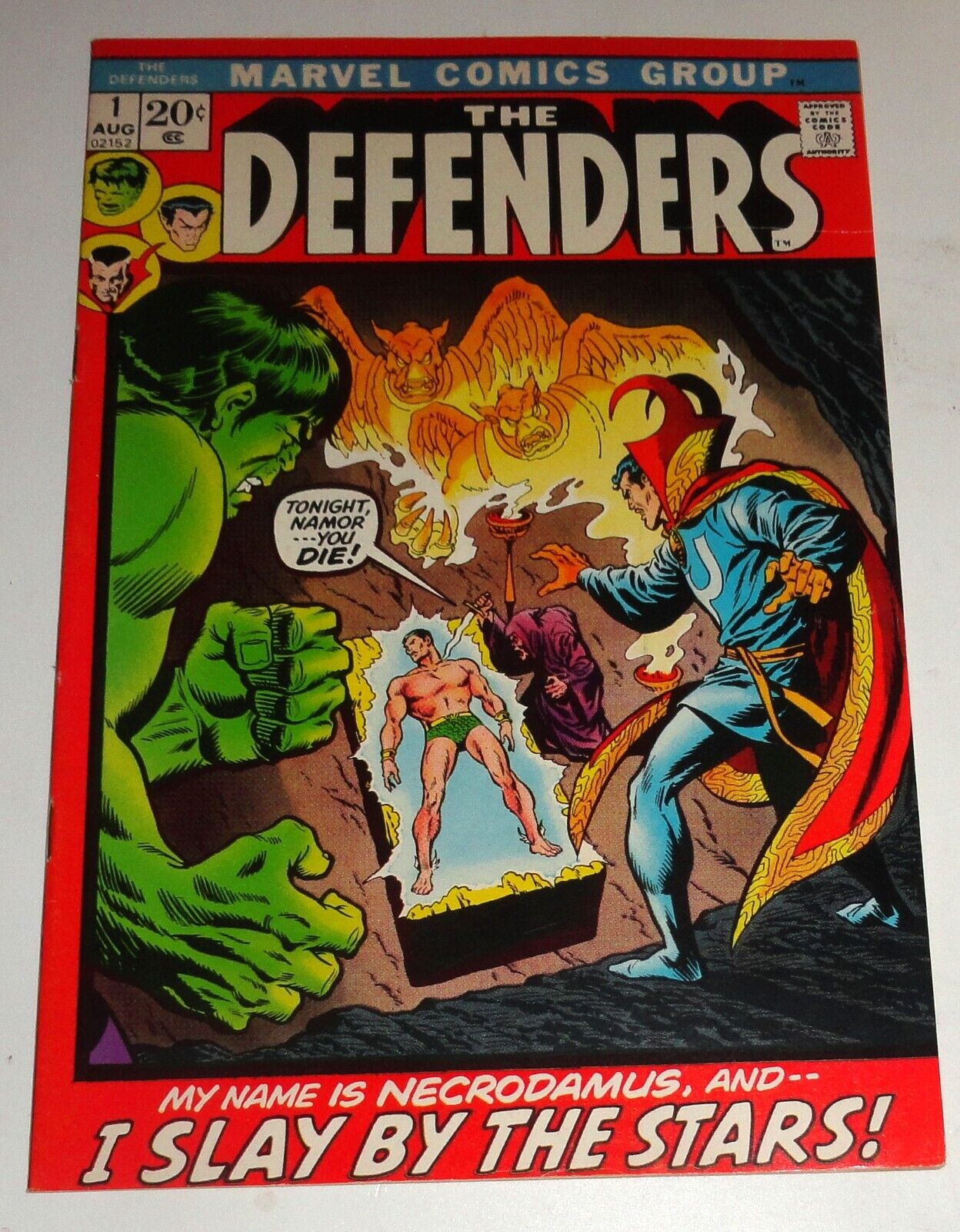 DEFENDERS #1 1972 HULK NAMOR DR STRANGE GLOSSY 9.0/9.2  NICE