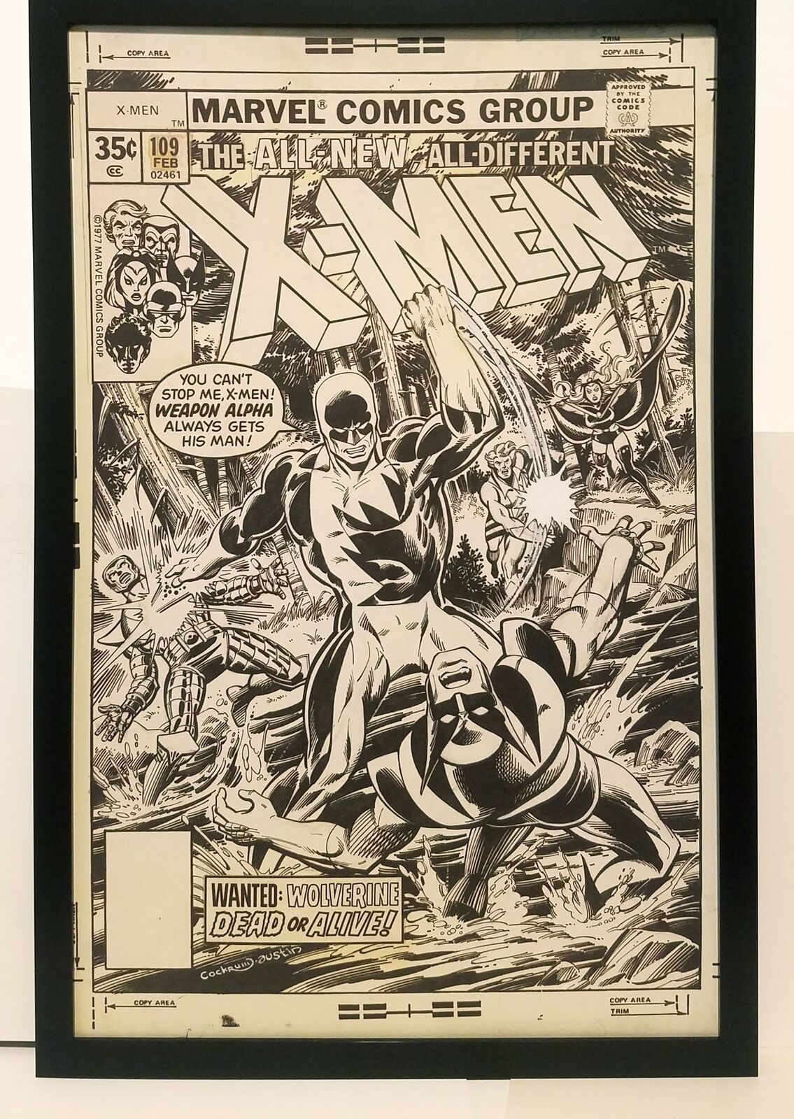 Uncanny X-Men #109 by Dave Cockrum 11x17 FRAMED Original Art Poster Marvel Comic