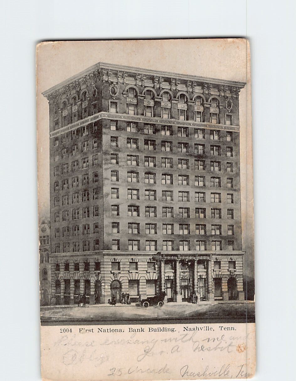 Postcard First National Bank Building Nashville Tennessee USA