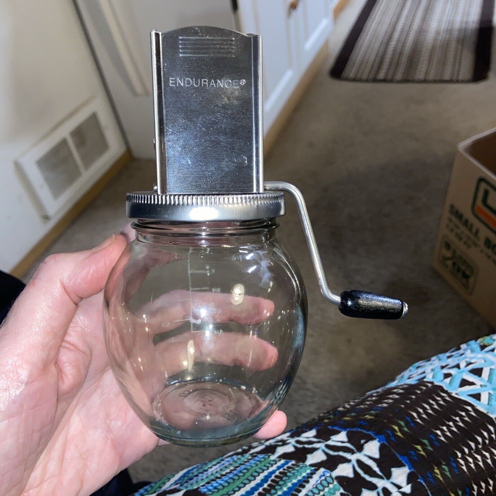 Endurance Vintage-Like Manual Nut Grinder - 1.25 Cup Capacity Jar