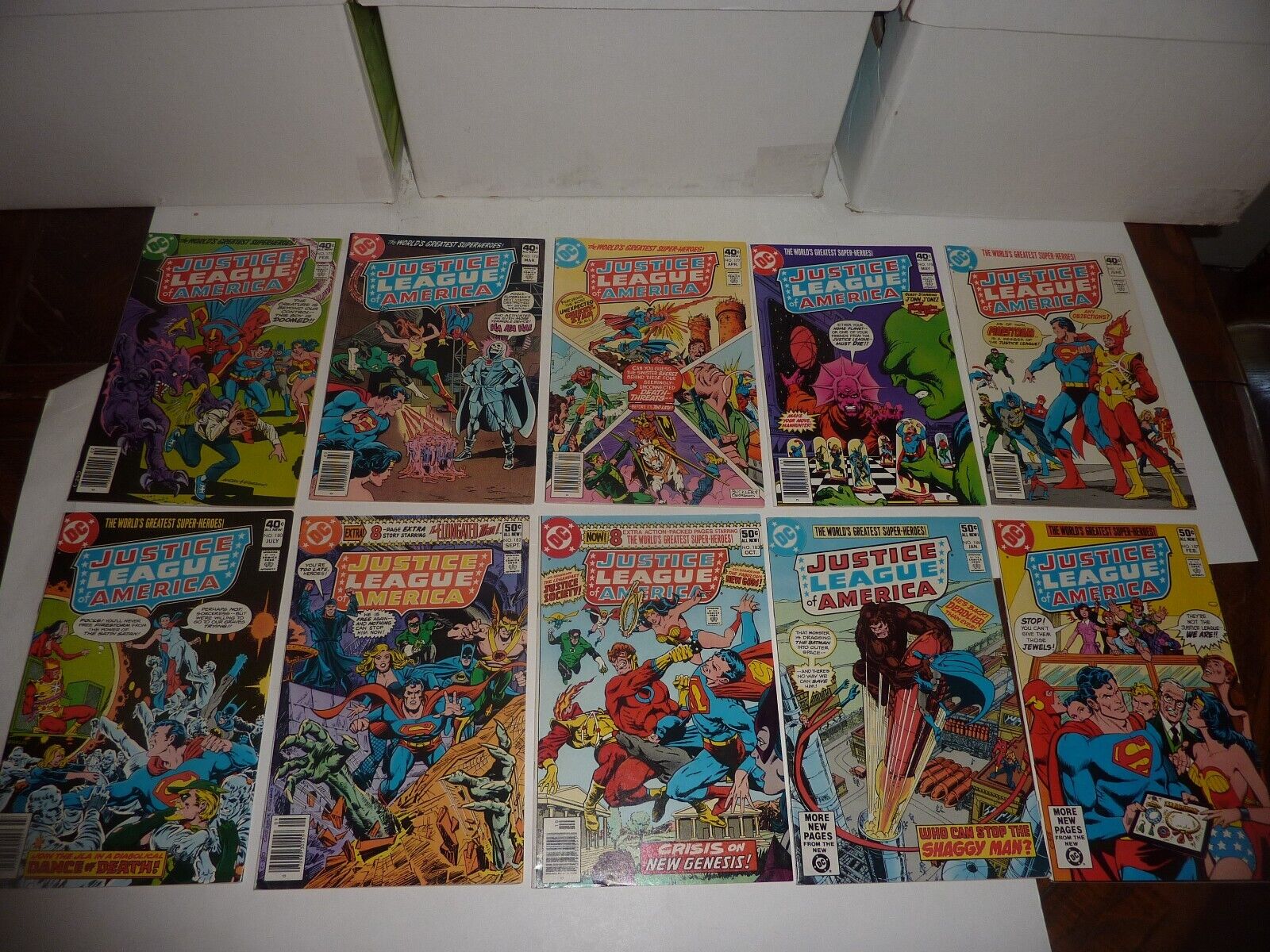 JUSTICE LEAGUE OF AMERICA DC Comics 10 Issue Lot Bronze Age #175-187 VF to NM-