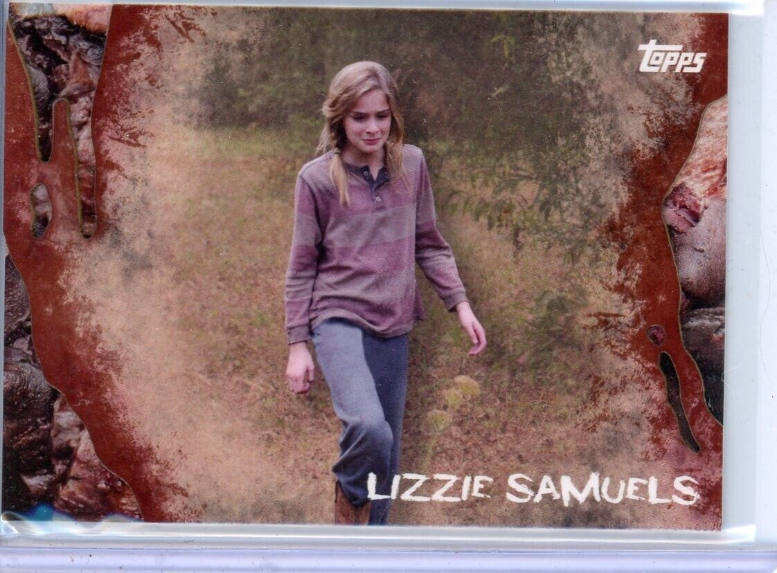 Topps Walking Dead Survival Box LIZZIE SAMUELS Rotten Parallel Card 29 #02/25
