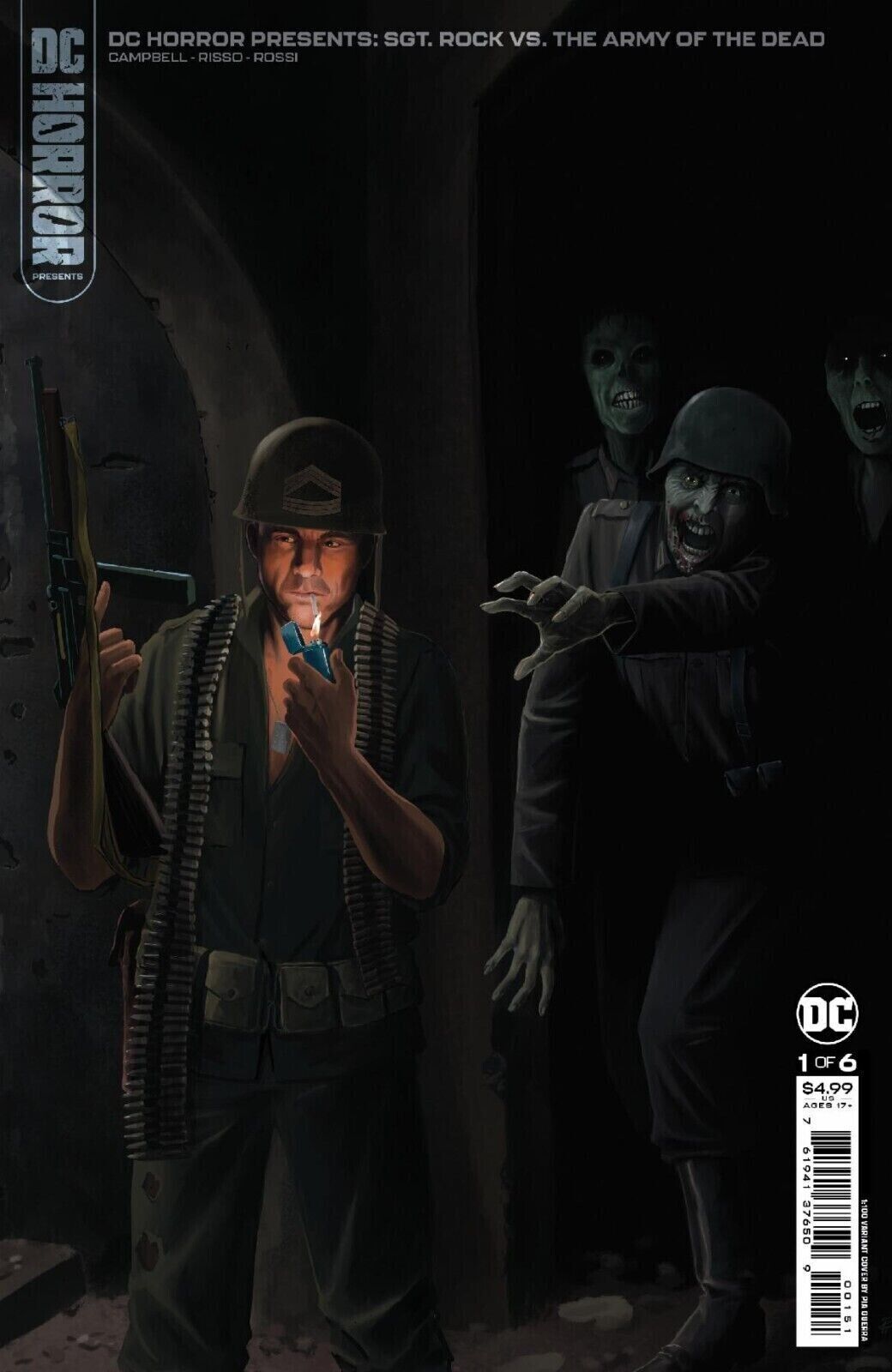 DC HORROR PRESENTS SGT ROCK VS THE ARMY OF THE DEAD #1 1:100 VARIANT COVER F NM-