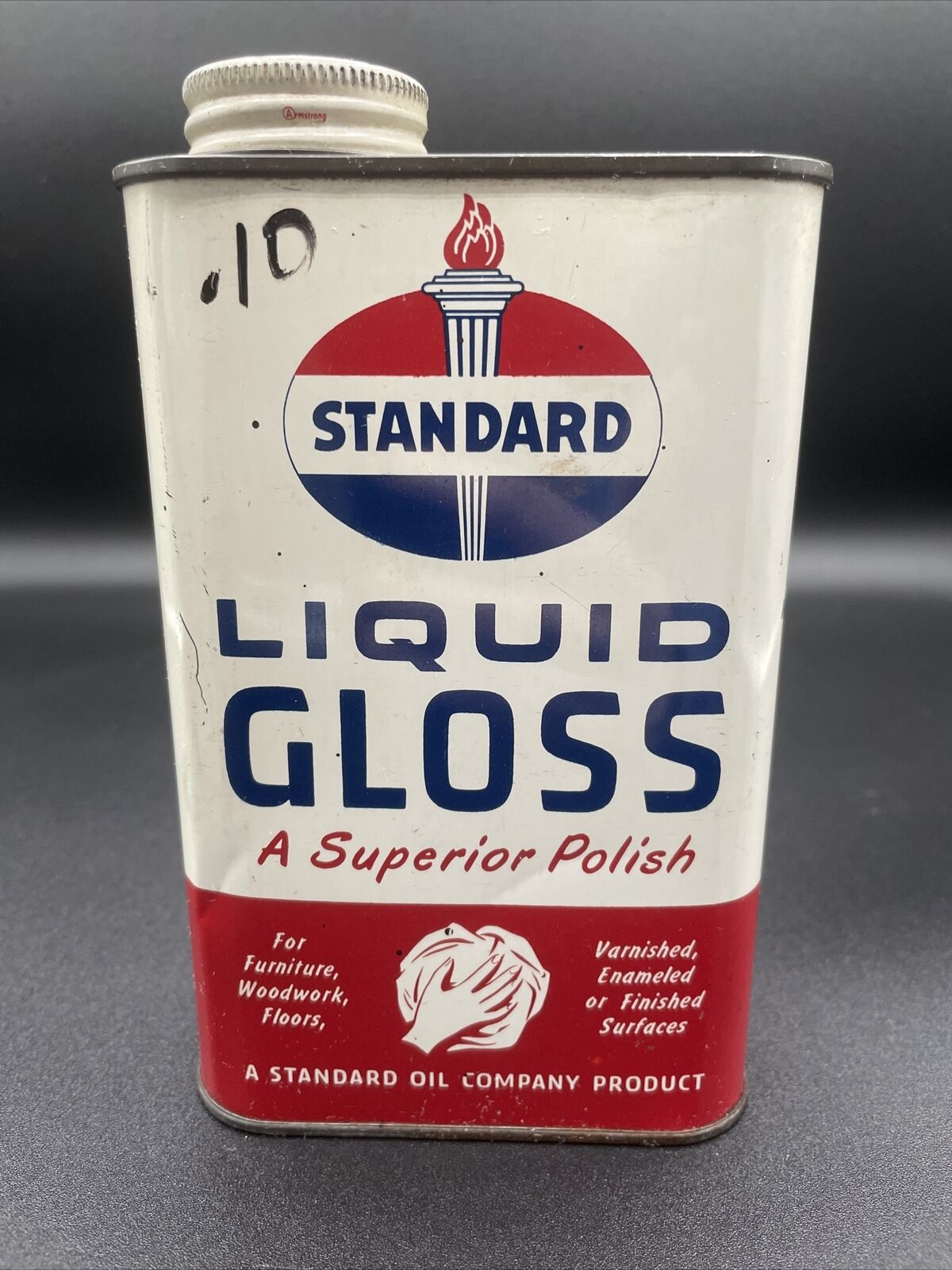 Vintage Standard Oil Liquid Gloss Polish 1 Quart Can 