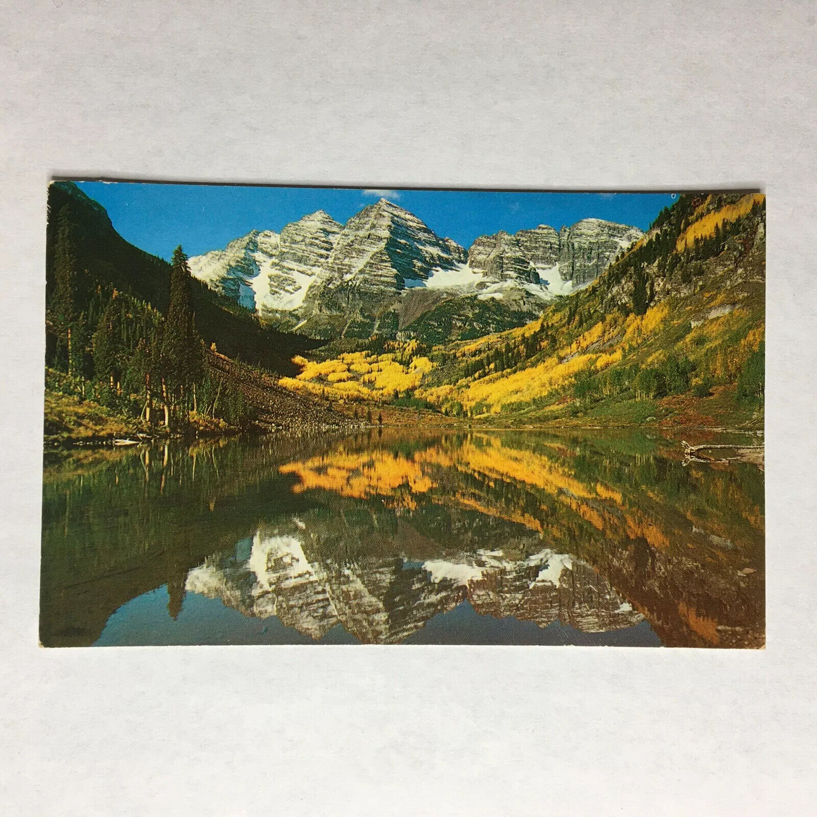 Vintage Colorado MAROON BELLS from MAROON LAKE CO Postcard - Posted 1960