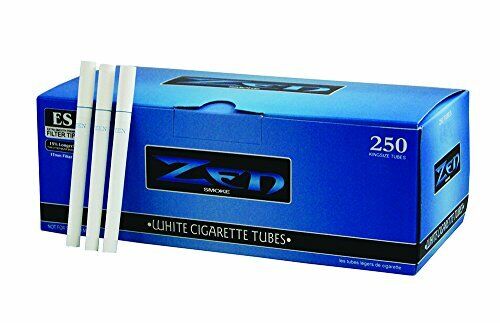 Zen White Light Blue King Size tubes 250 Count Per Box (1-Box)