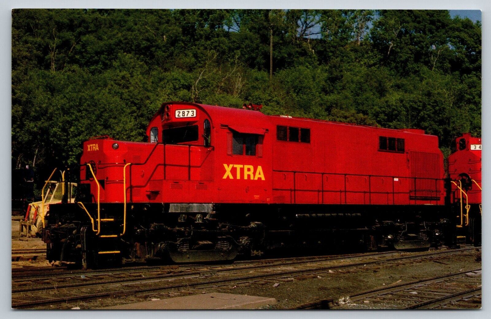 St Paul Minnesota Red Alco RS36 Xtra 2873 Train Postcard